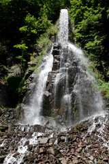 Waterfall, Trusetal, Visitors, Guests, Thueringen, Germany, Europe