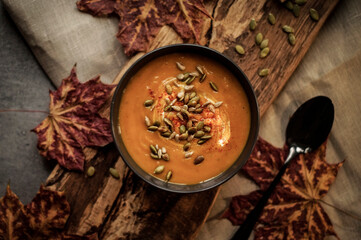 Obraz na płótnie Canvas pumpkin soup 
