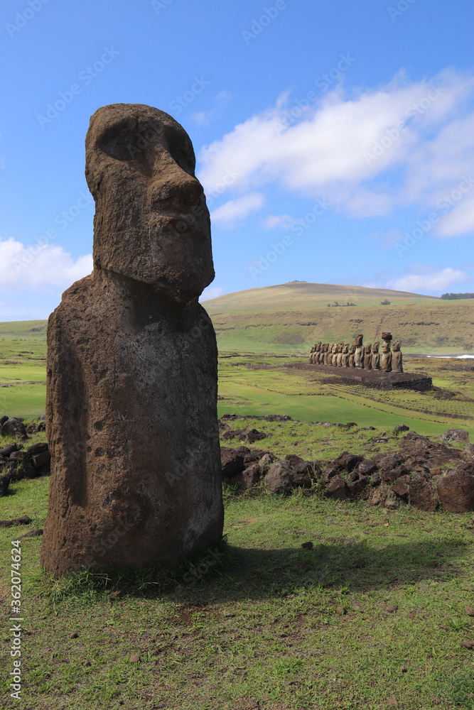 Poster Moaï de Tongariki à l'île de Pâques