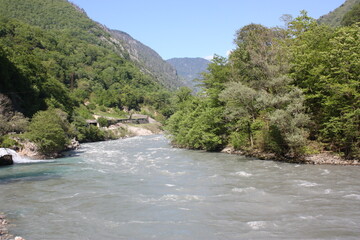 Obraz premium waterfall in the mountains