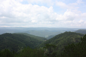 clouds over the mountains