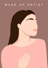 Girl make up artist poster