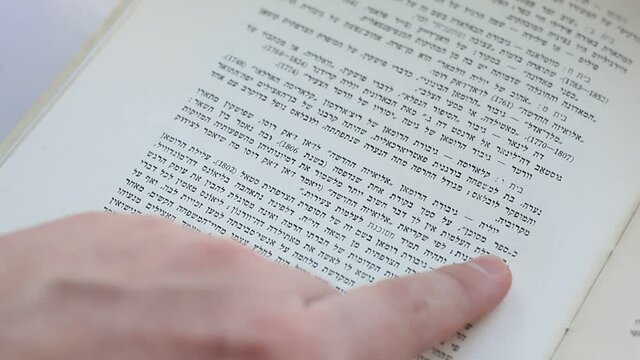 Reading Hebrew Text in Book