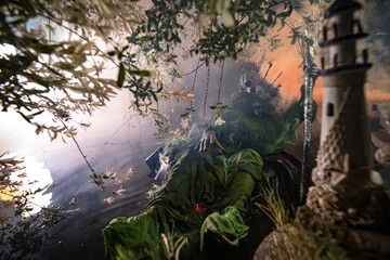 Fantastic image of Poseidon. Fine Art Fairy Tale Photography.