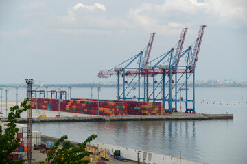 cargo crane in port
