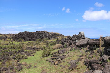 Ruine pascuan à l'île de Pâques