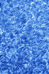 Shallow water, natural blue background. Color tinting