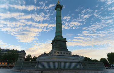 Fototapeta premium The July Column on Bastille square in Paris, France.
