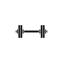Barbell icon vector illustration. weight bar symbol.