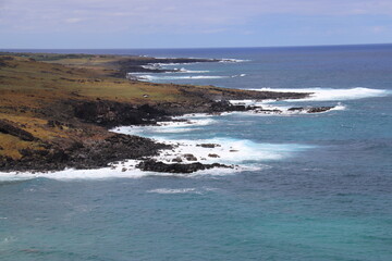 Littoral volcanique &agrave; l'&icirc;le de P&acirc;ques
