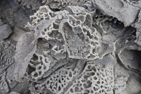 Scories de roche volcanique &agrave; l'&icirc;le de P&acirc;ques