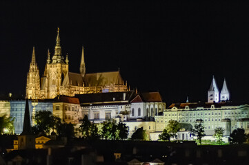 Obraz premium PANORAMIC LIFE STYLE SCENE FROM PRAGUE, CZECH REPUBLIC, SEPTEMBER, 2019