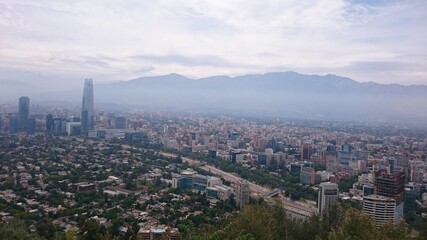 Fototapeta premium aerial view of the city Santiago
