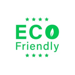 Eco friendly icon vector flat design
