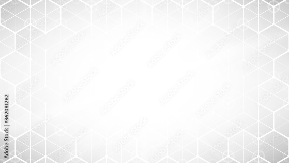 Poster white futuristic background. hexagon shapes. technology presentation template. neutral backdrop for 