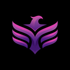 luxury phoenix logo concept, phoenix vector logo