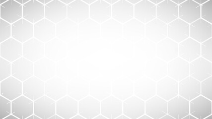 White futuristic background. Hexagon shapes. Technology presentation template. Neutral backdrop for business or science data. Abstract geometric vector illustration. Simple polygonal texture