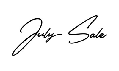 July Sale Handwritten Font Calligraphy Font For Sale Banners Flyers 
and Templates