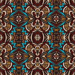 Tribal vintage abstract geometric ethnic seamless pattern ornamental. Asian striped embroidery textile design