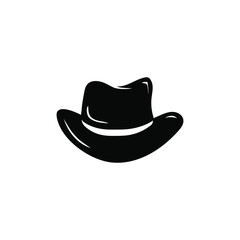 Cowboy Sheriff Hat Western Country silhouette vector