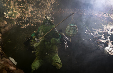 Fantastic image of Poseidon. Fine Art Fairy Tale Photography.