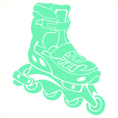 Vector image of roller skates. Icon