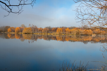 Obraz premium Tranquility- roadside reflections- New Zealand
