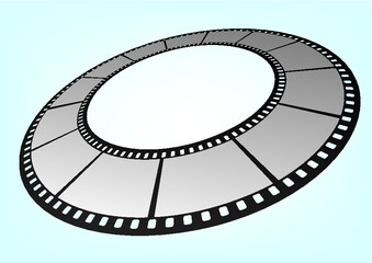 Cinema, movie and photography 35mm film strip template.  Vector 3D elements.