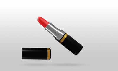 Lipstick for your design and logo. Easy to change colors. Mock up model. 3D render