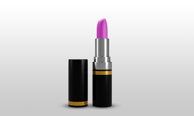 Lipstick for your design and logo. Easy to change colors. Mock up model. 3D render