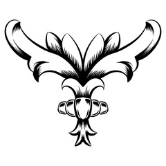 Ornament vintage antique design asset, vector illustration elegant retro classic antique template sign isolated concept
