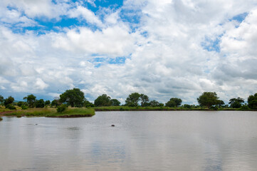 clouds over the river in Mikumi National Park