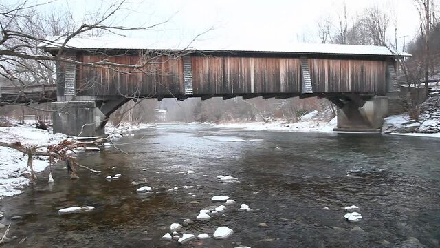 Livingston Manor Covered Bridge In New York State, United States