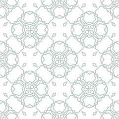 seamless geometric pattern Texture abstract gray lines flowers background. 