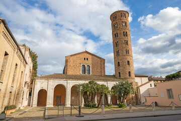 Ravenna - The portal of church Basilica of Sant Apolinare Nuovo.