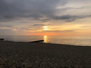 sunset on the beach