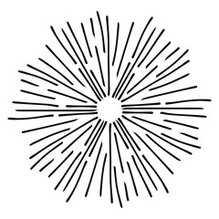 Obraz premium Vintage sunburst, explosion doodles isolated on white background EPS Vector Abstract