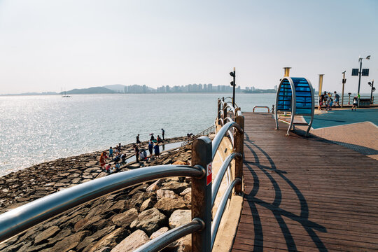 Wolmido Island Park Seaside Road In Incheon, Korea