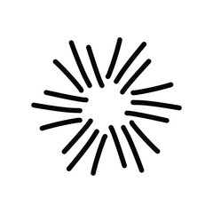 Obraz premium Vintage sunburst, explosion doodles isolated on white background EPS Vector Abstract