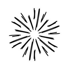 Fototapeta premium Vintage sunburst, explosion doodles isolated on white background EPS Vector Abstract