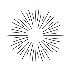 Obraz premium Vintage sunburst, gryzmoły eksplozji na białym tle streszczenie wektor EPS
