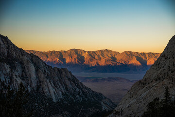 sunset in the mountains 