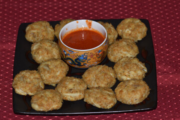 A dish a blue crab cake