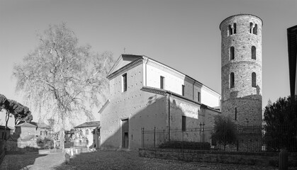 Ravenna - The chruch Chiesa di Santa Maria Maggiore withe the chapel Mausoleo di Galla Palcidia in...
