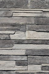 Grey brick wall texture or background. Space for text and design