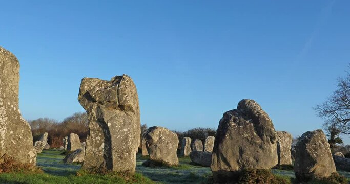 The stone alignments,Carnac, Morbihan, Brittany, France