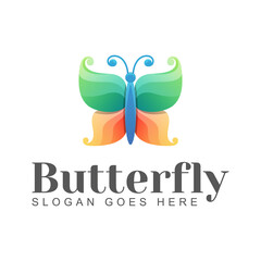 colorful Butterfly for woman or your business logo design vector template