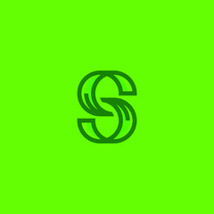 Letter S Nature Minimalist Modern Logo Icon Design Template Element Vector