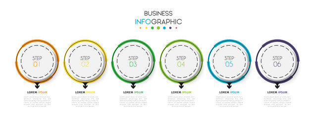 Naklejka premium Business infographic element with options, steps, number vector template design