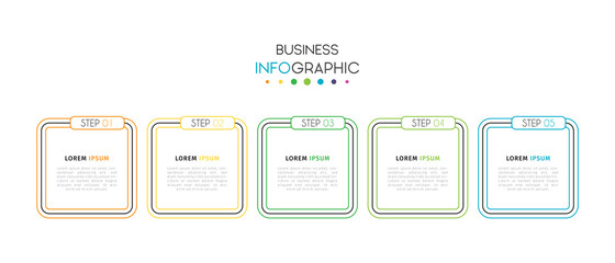 Obraz premium Business infographic element with options, steps, number vector template design